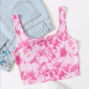 Pink Tank Top Crop Top